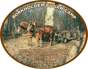 Borkholder Sugar Camp from Nappanee, Indiana label.
