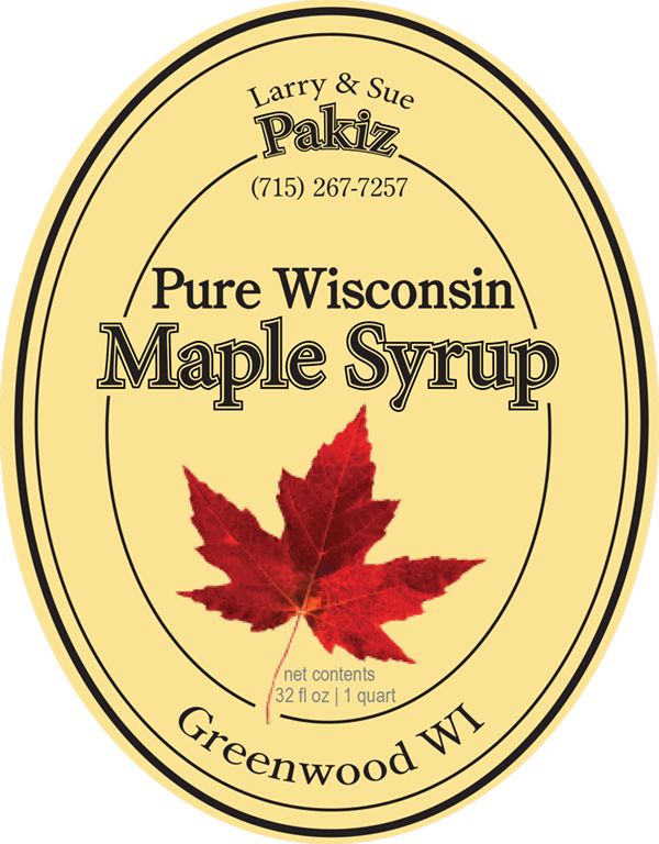 Your Own Custom Artwork Maple Syrup Labels