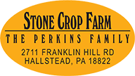 Stone Crop Farm brushed gold address label.