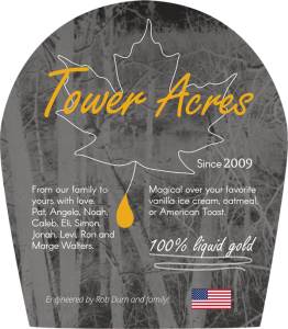 Tower Acres: 100% liquid gold label.