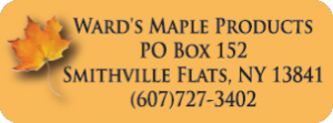 Ward's Maple Products from Smithville Flats, New York address label.