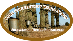 Chester and Miller Sugarhouse: Pure Connecticut Maple Syrup label.