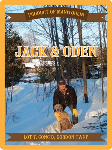 Jack & Oden Product of Manitoulin label.