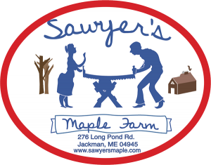 Sawyer's Maple Farm from Jackman, Maine oval label.