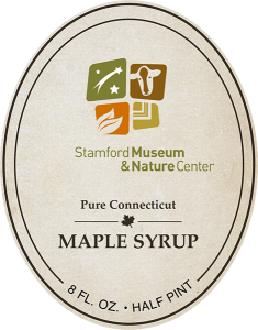 Stamford Museum & Nature Center: Pure Connecticut Maple Syrup front label.