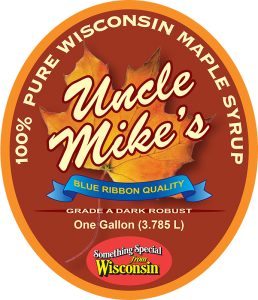 Uncle Mike's 100% Pure Wisconsin Maple Syrup One Gallon.
