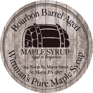 Wittman's: Bourbon Barrel Aged Maple Syrup label.
