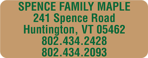 Spence Family Maple: 1 x 2.5" RCR gold address label.