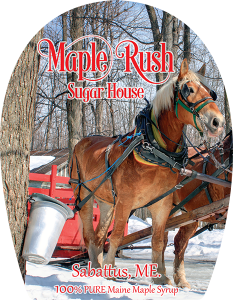 Maple Rush Sugar House 100% Pure Maine Maple Syrup from Sabattus, Maine.