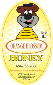 Orange Blossom Honey label.