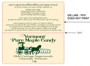 Maple Candy Labels with perf