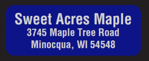 shiny silver maple syrup address labels