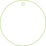 2.125” Circle Custom Hang Tag with Hole.