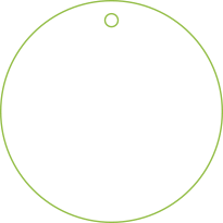 2.125” Circle Custom Hang Tag with Hole.