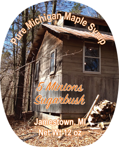 5 Minions Sugarbush: Pure Michigan Maple Syrup from Jamestown, Michigan.