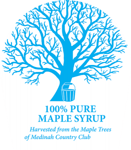 Medinah Country Club: 100% Pure Maple Syrup label.