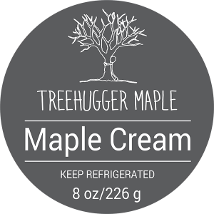 Treehugger Maple: Maple cream label.