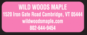 Pink shiny address labels maple syrup
